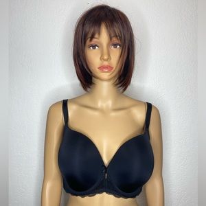 Torrid Womens Perfect T-Shirt Bra Black Size 38 DDD Lightly Lined Underwire NWOT